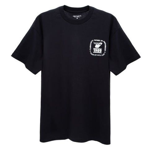 Carhartt WIP S/S Stamp State T-Shirt Black/White I032374.OD2.XX Degli Uberti